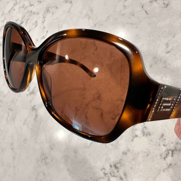 Versace Designer Brown Tortoiseshell and Bling Sunglasses main image 5